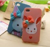 Nice rabbit cartoon plastic hard case for iphone 4G,4S