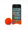 Orange Horn Stand Silicon Case for iPhone4 4S 4G