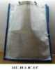 PP laminated jute shopping bag with cotton rope handle