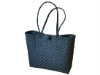 PP strap handmade woven shoulder bag