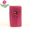 PU leather wallet with Rose flower