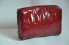 PU red cosmetic bag & Make-up bag