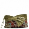 Paisley Cotton Knot Clutch Wallet