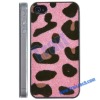 Particular Shiny Powder Leopard Hard Rubber Hard Case for iPhone 4