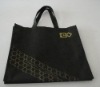 Personalized design black non-woven bag