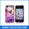 Pink Water Color Flowers Hard Case for Apple iPhone 4 Verizon