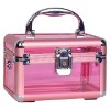 Pink transparent acrylic cosmetic case