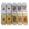 Poker Style Leather skin Hard Back Cover Case for iPhone 4S&4G