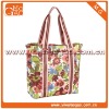 Popular Large Zippered Floral Laminated Canvas Recycled Tote Bag