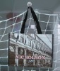 Popular coffee non-woven shopping bag with screen printing