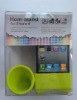 Potable Cell Phone Horn Stand Speaker For iPhone4 Silicone Amplifier