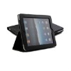 Protective Hard PU Leather Case + Stand for Apple iPad (Black)