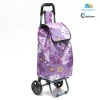 Purple Folding Wheeled Shopping Trolley