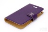 Purple Retro style PU Cases for iphone 4