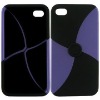 Purple Windmill Detachable Frosted Design Plastic Case Back Cover For iPhone 4