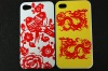 Qilixin hard back cover embossed case plastic case bumper shell back cover for iphone4 and iphone4S