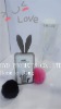 Rabbit's tail silicon phone case for i phone