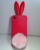 Rabbit shaped funny silicone case for mobile