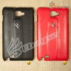 Red Black Leather Back Case Cover For Samsung i9220,With Retail Package LF-0664