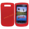 Red Both Side Plain Silicone Skin Case Cover For Blackberry Torch 9800