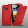 Red Flip Leather Case Cover For Samsung Galaxy Y S5360