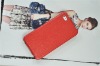 Red PU case for Iphone 4 4S