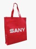 Red non woven eco-friendly shopping bag