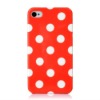 Red with white Polka Dots Design for iPhone 4G cases Plastic