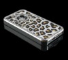 Rhinestone Leopard Chrome Case for iPhone 4 4S