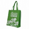 Silk screen imprint shopping bag