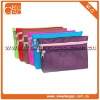 Simple ziplock,soild colour polyester clutch small cosmetic pouch