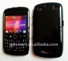 Solid Black Flex Gel TPU Cover Case For BlackBerry Curve 9350 9360 9370