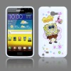 SpongeBob Squarepants Style Soft Silicone Case Cover for Samsung Galaxy Note i9220 - White