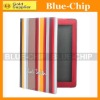 Stylish Colorful Stripe Pattern Protective PU Leather Back Case for iPad 2