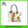 Summer striped towel beach bag