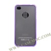 TPU PC Matte Surface Hard Case for iPhone 4S/ iPhone 4(Purple)