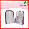 Transparent pvc bag with button