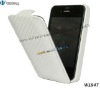 White Carbon Fiber Leather Hard Flip Case Cover Pouch For Apple 4G