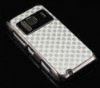 White Plating PU Leather Shiny Skin Hard Case For Nokia N8