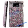 White Shining Pearl and Rhinestone Diamond Hard Case for Samsung Galaxy S2 i9100