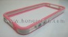 White and Pink Premium Bumper Case for Apple iPhone 4