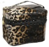 (XHF-COSMETIC-136)  microfiber cosmetic pouch with leopard print