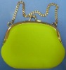 Yellow Silicone Pouch with Lift Chain for Promotional Gift