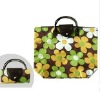 beatiful full flower 600 D polyester big fashion shopping bag for lady