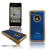 blue high-grade metal diamond case cover for iphone4