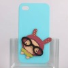 cartoon art case for iphone4&4s  cute case for apple iphone  accept paypal