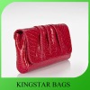 classical style evening bag made in red PU