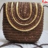 coffee beach natural straw bag