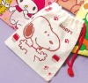 cute cotton drawstring bag