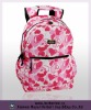 cute heart printing school backpack